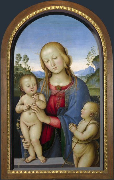 Vaftizci Yahya ile madonna by Pietro Perugino